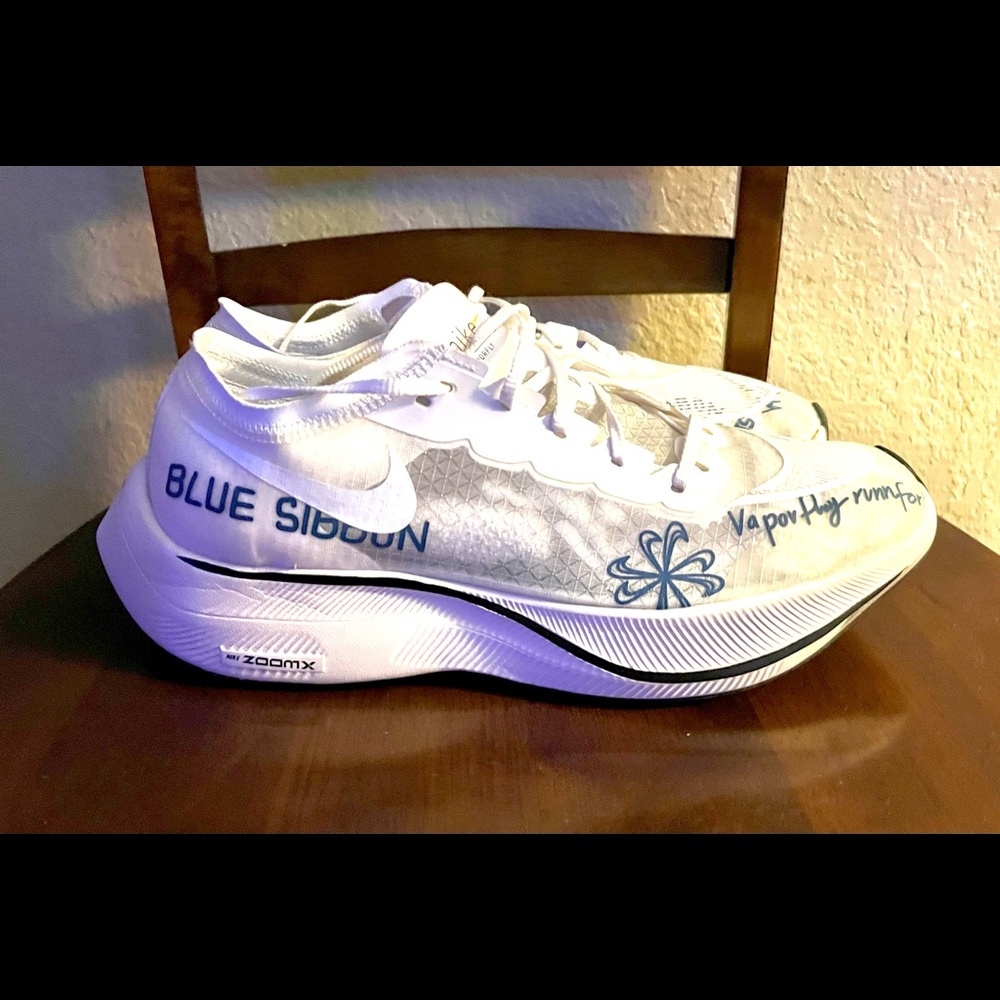 UA Zoomx Vaporfly Next% blue ribbon sports